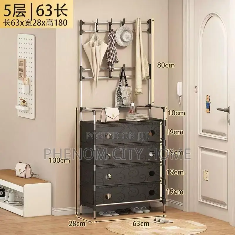 Elegant 5 Tier Shoe Rack With Stand