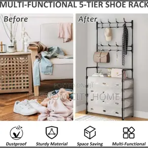 Elegant 5 Tier Shoe Rack With Stand