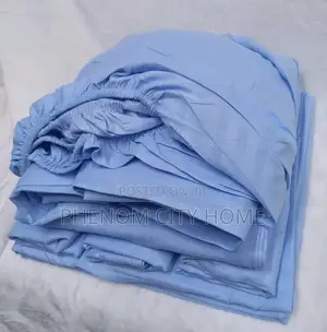 Quality Blue Striped Fitted Bedsheets