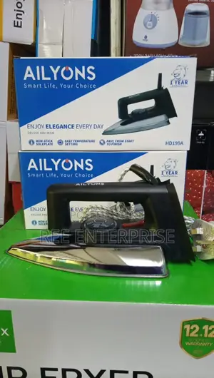 Ailyons Hd-199a Electric Dry Iron Box Silver & Black