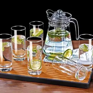 6 Pieces of Glasses and a Water/Juice Jug