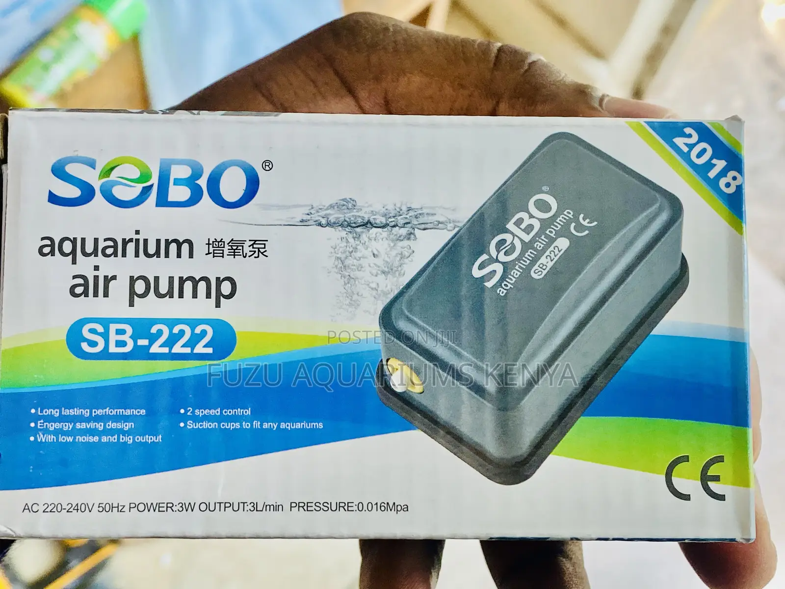2-Speed Aquarium Air Pump – Sobo Sb-222