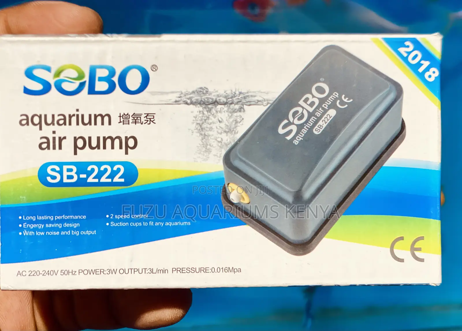 Boost Oxygen Naturally Aquarium Air Pump – Sobo Sb-222
