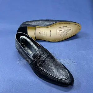 Black John Foster Official Leather Shoes