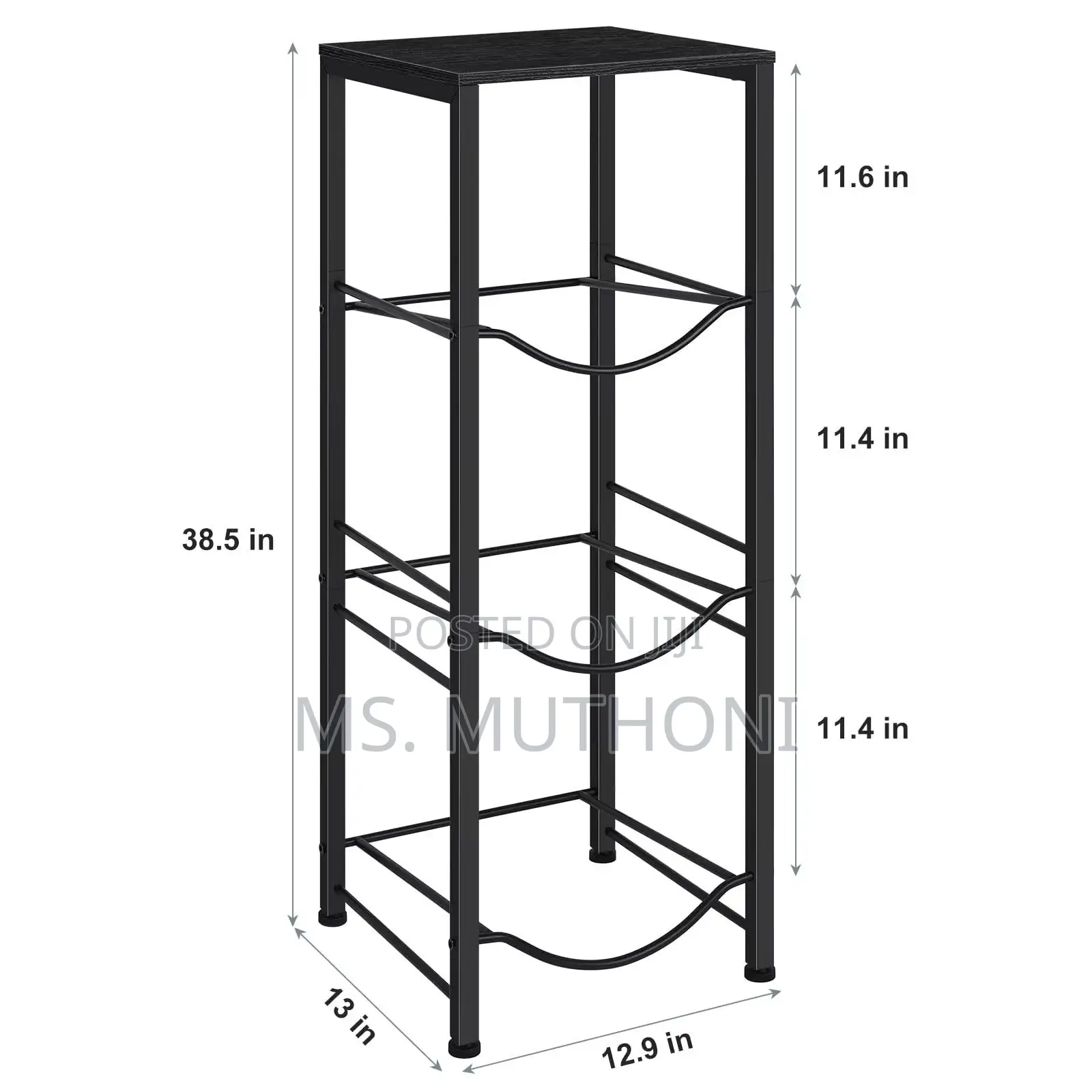 3 Tier Water Bottle Holder Rack With Upper Storage