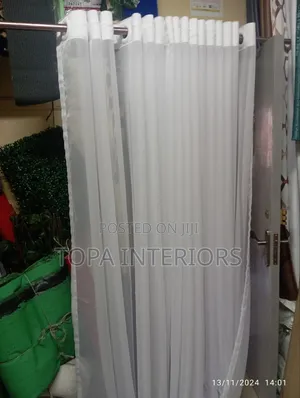 Very Light Plain Soft White Sheer Curtains in All Colours