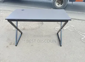 Black Lecture Table With Metal Stand