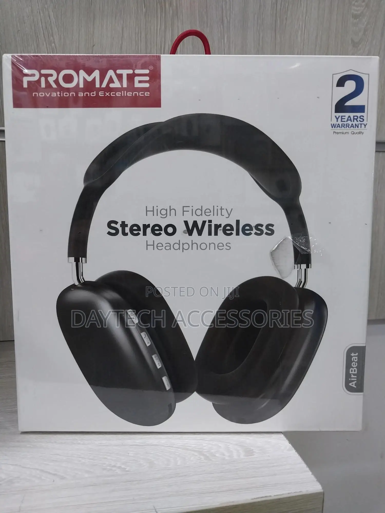 Promate Airbeat Ergonomic Over-Ear Bluetooth 5.0 Headset