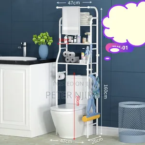 High Quality Toilet Rack With Towel Hunger at 3000 White