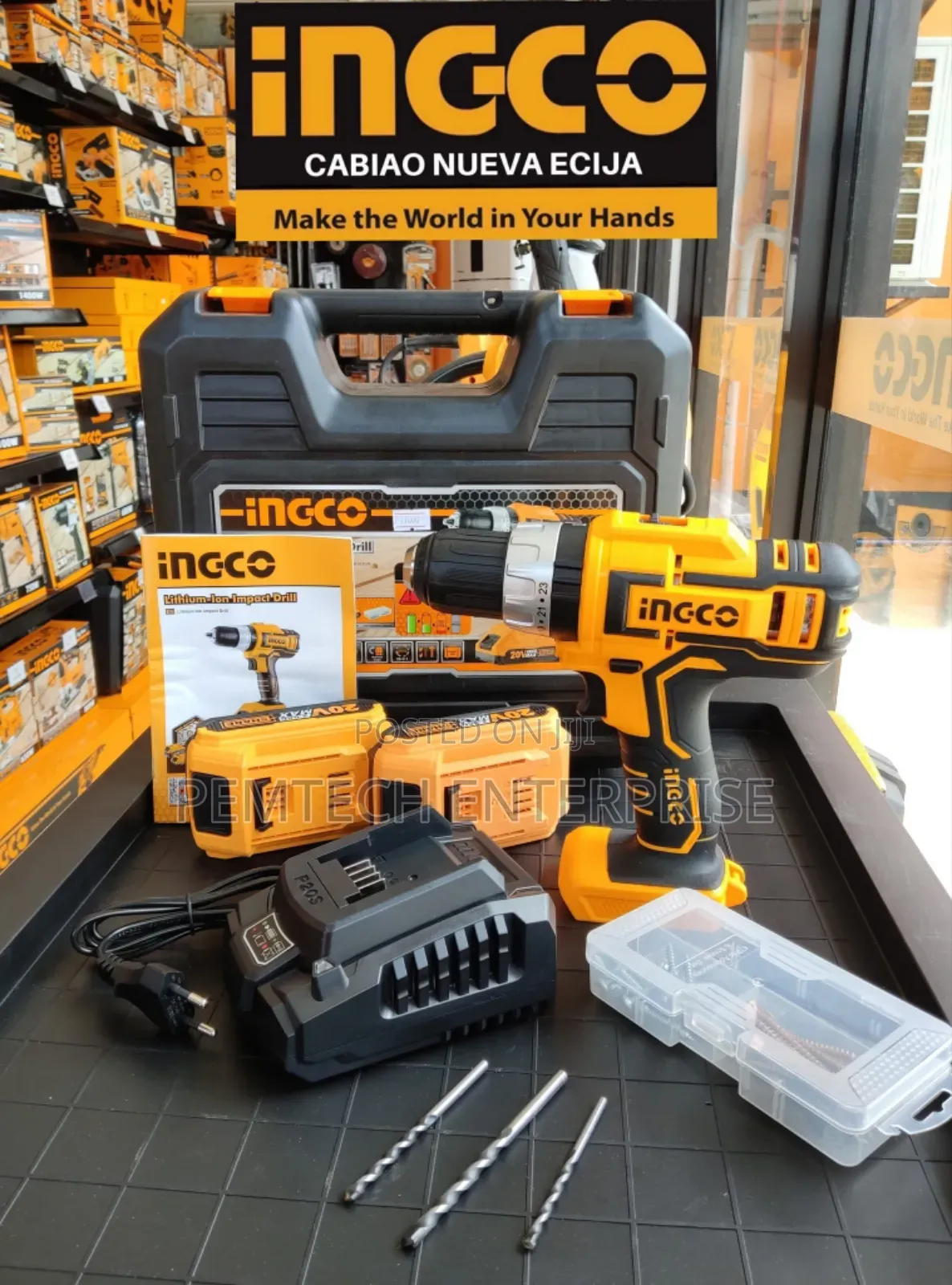 20v Cordless Hammer Drill (2.0- 13mm) Ingco