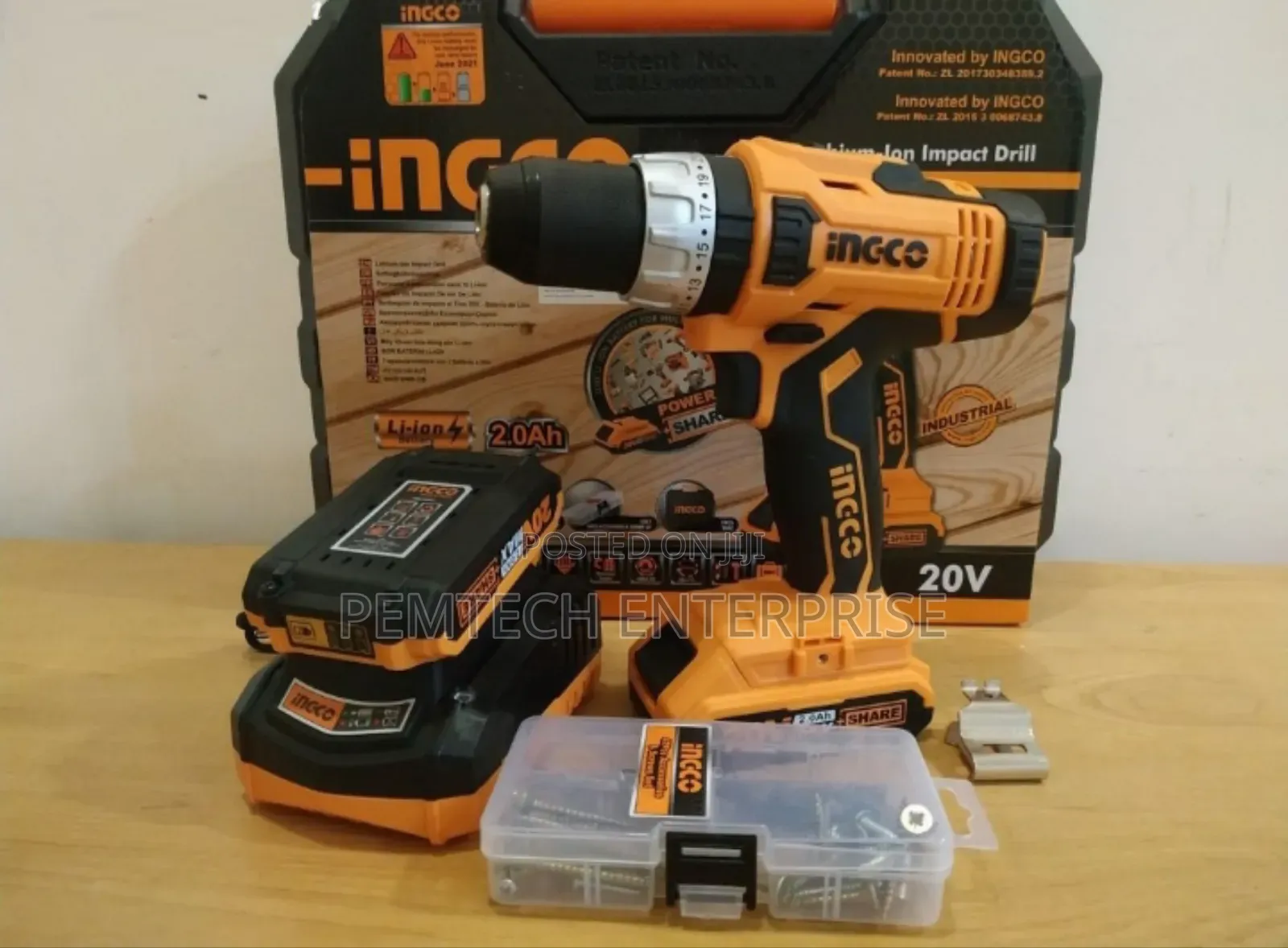 20v Cordless Hammer Drill (2.0- 13mm) Ingco