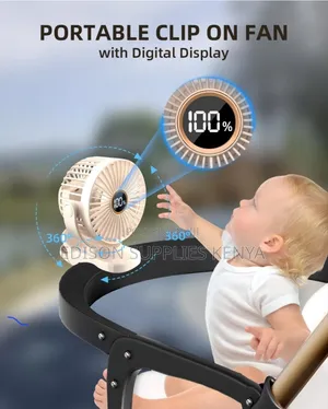 Clip Fan Digital Power Display + Timer Desk Fans Table Fan