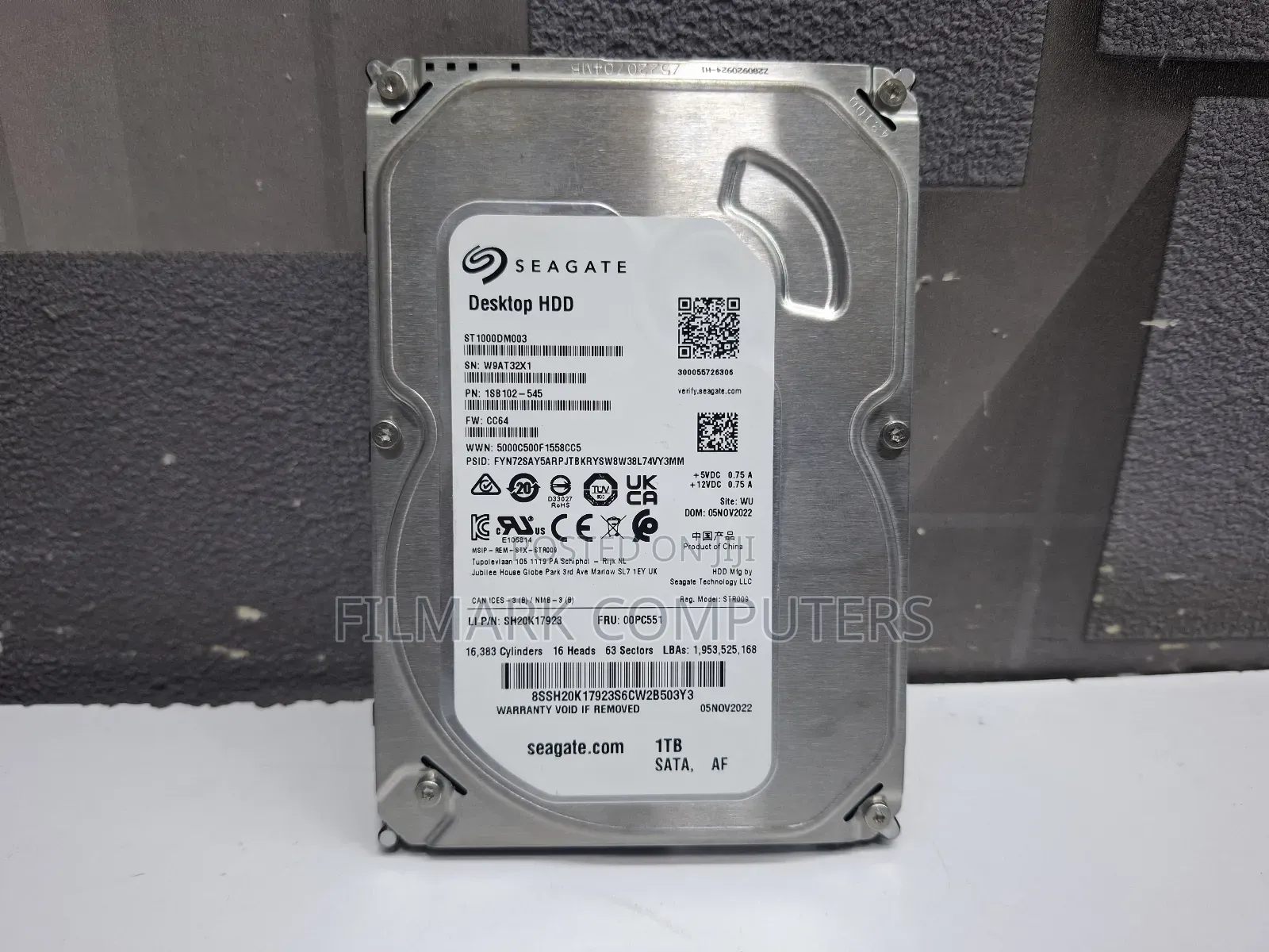 Seagate 1tb Desktop Hdd Sata 6gb/S 3.5-inch Internal Drive