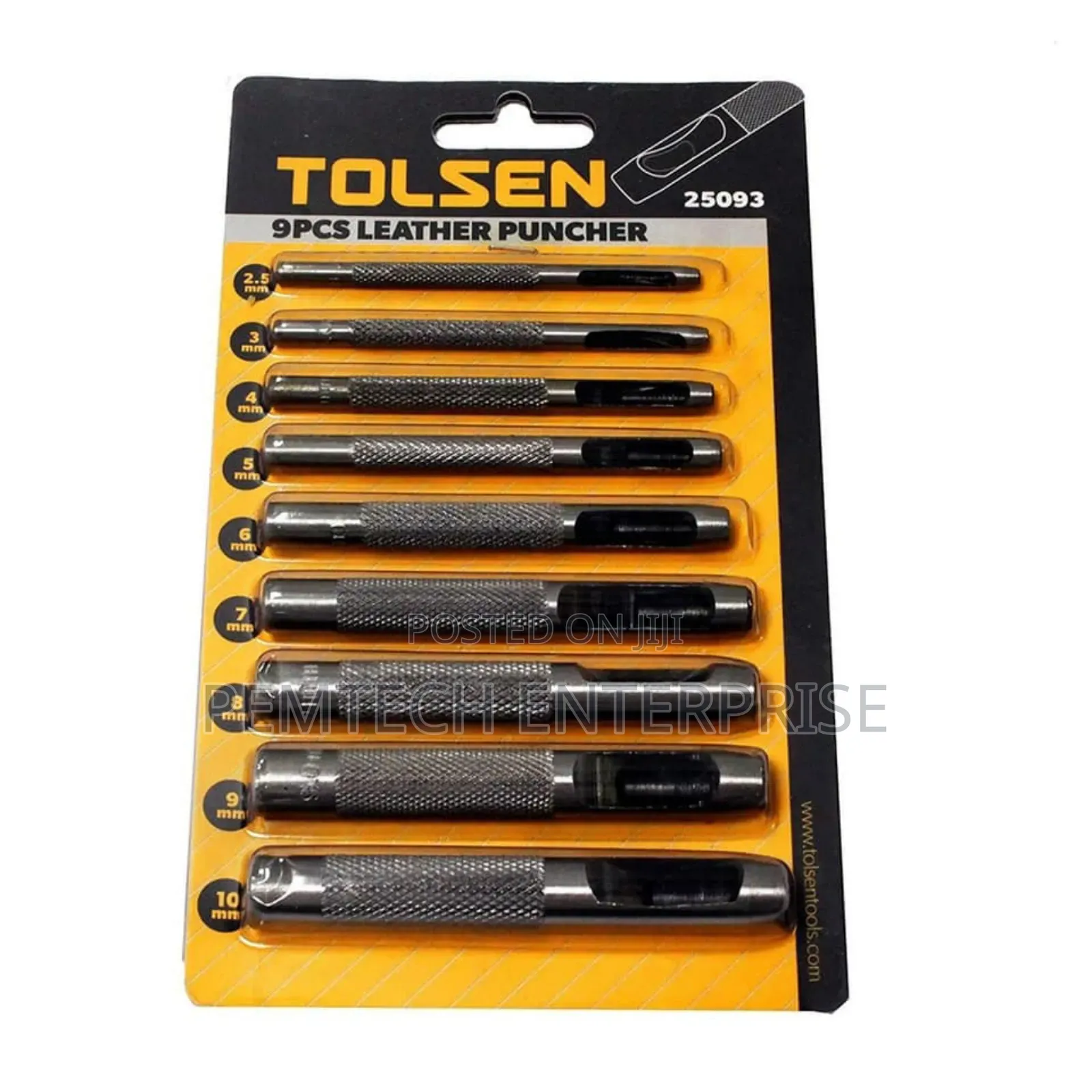 9pcs Tolsen Leather Punch