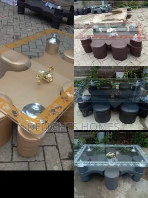 Glass Table With Stools