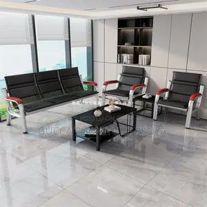 Office Sofa: 5-Seater Modern Minimalist Reception Sofa Set
