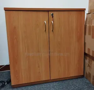 Cabinets: 2-Door Mid-Level Office Wood Storage Unit