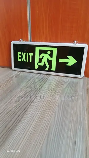 Double Sided Fire Exit Sign