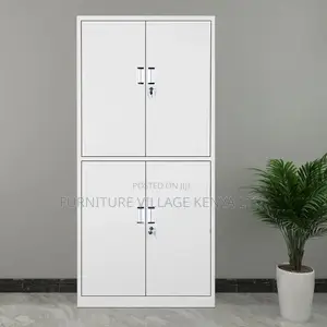 Office Cabinet:4-Door Lockable Metal Office Storage Solution