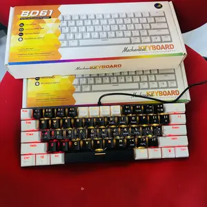 60% Black White Mechanical Keyboard With RGB