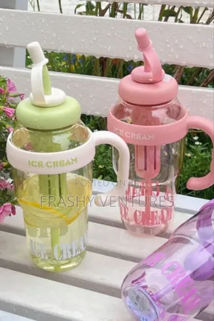 Cute Water Bottle With Straw