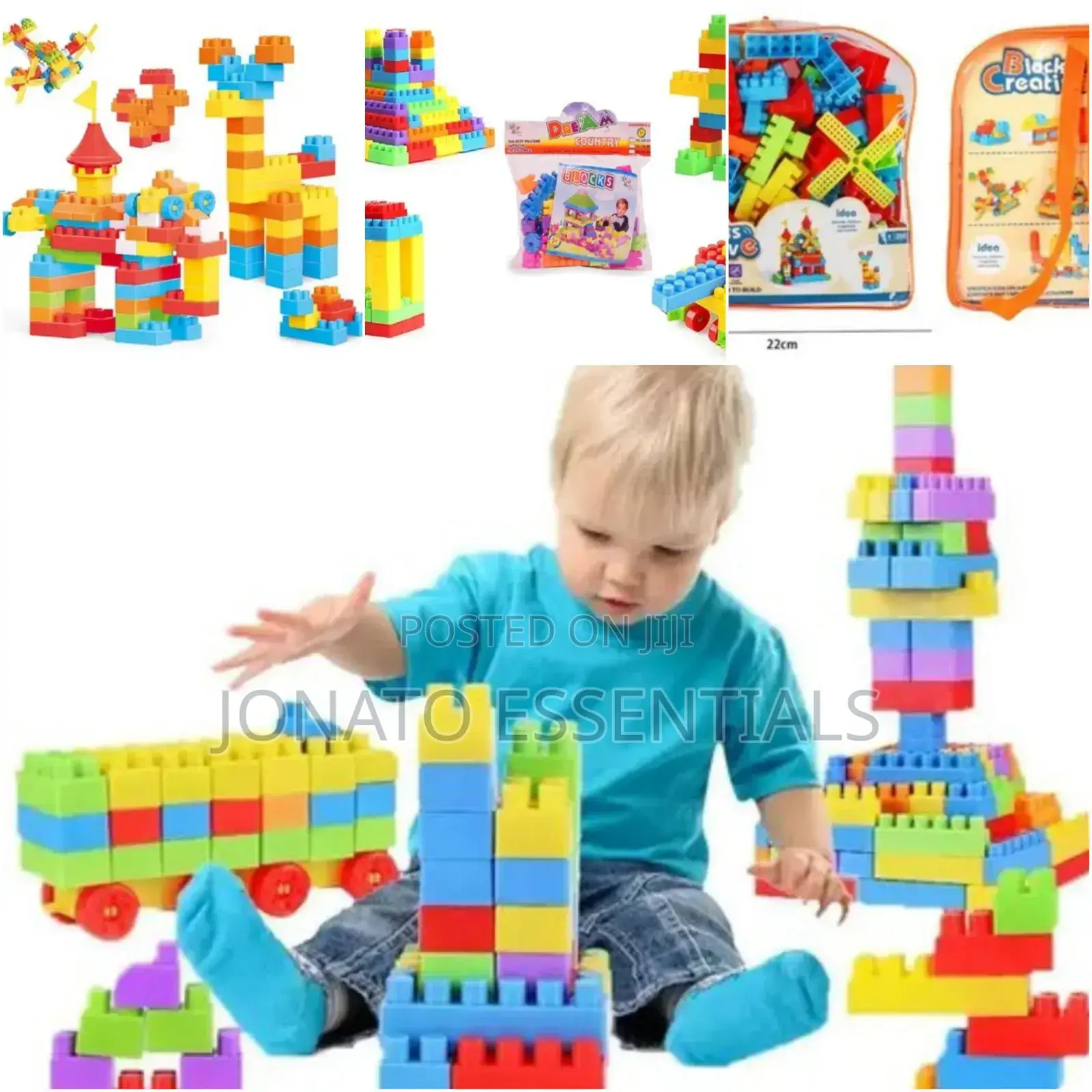 Colorful Jumbo Building Blocks for Toddlers