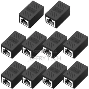 Rj45 Cat6 Coupler Ethernet Extender Connector, 10 Pack in Li