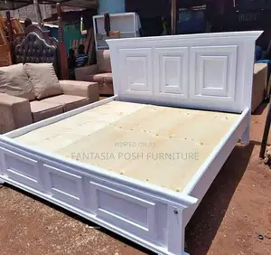 5x6 Modern Classic White Bed - Pay on Delivery