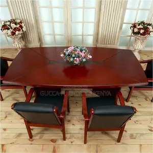 Boardroom Table:2400mm Red Mahogany Spacious Meeting Table