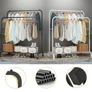 Brand New Double Pole Clothing Rack With Shoes Rack