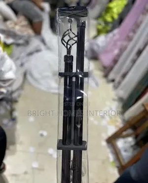 Black 2m Double Curtain Rod Available
