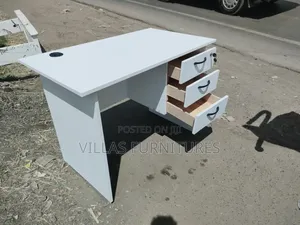 All White Study Desk