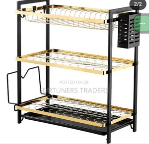 3 Tier Golden Dish Rack,Heavy Duty