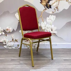 Office Chair:Banquet Restaurant Chair Iron Frame Upholstered