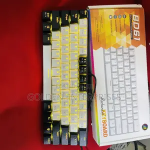 Mini White Black Mechanical Ergonomic Gaming Keyboard