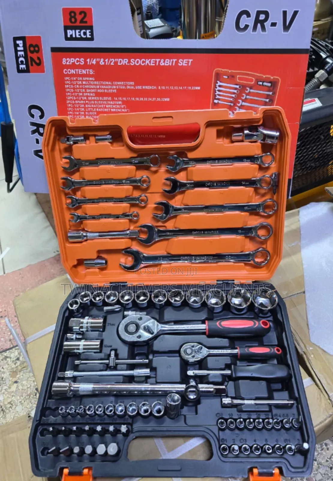 1/4" 1/2" Dr Socket and Bit Set(82pcs)