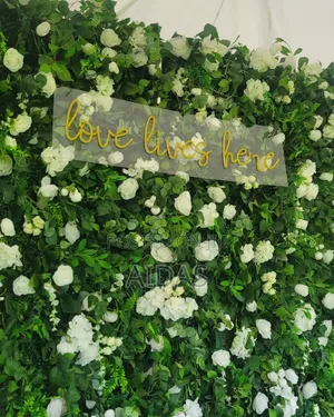 Lush Green Flower Wall Backdrop for Hire