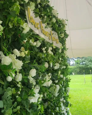 Lush Green Flower Wall Backdrop for Hire