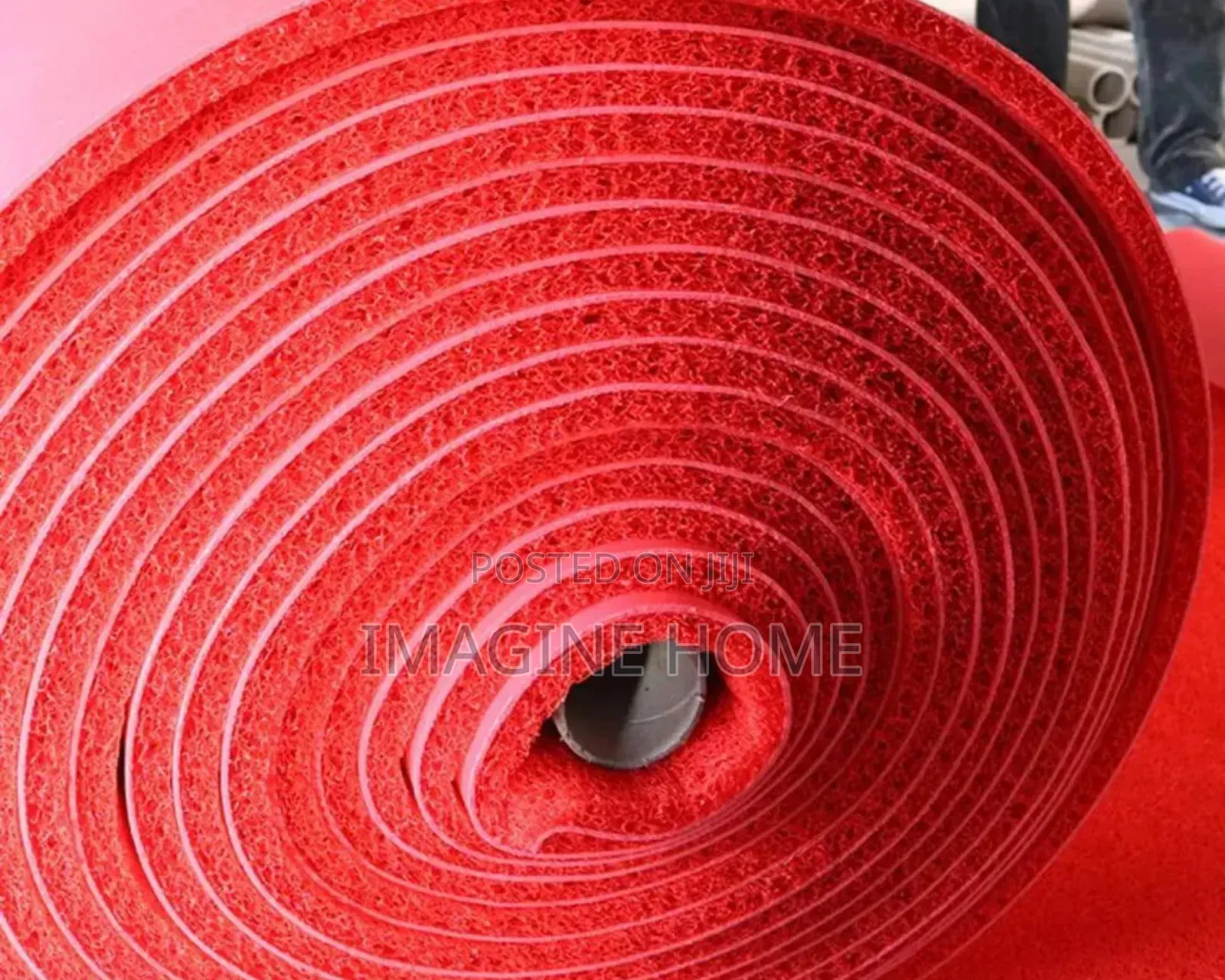 Red P.V.C Spaghetti Carpet Decor
