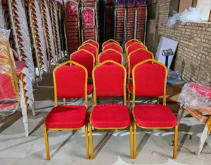 Red With Golden Leds Banquet Chair Bv8kj