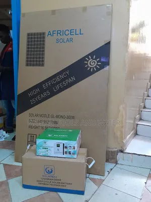 Hybrid 1 Kva Solar System Complete 300 Panel 2 Pcs + 200ah