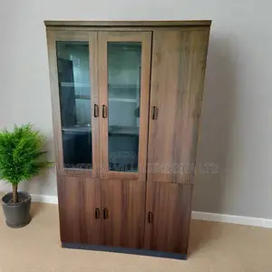 Office Cabinet: 3-Door Wooden Imported Office Storage Unit