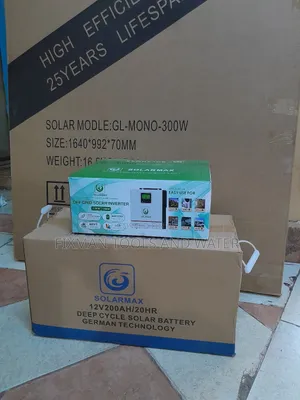 Hybrid 1kva Solar System Battery 200ah + 2 Panel 300w
