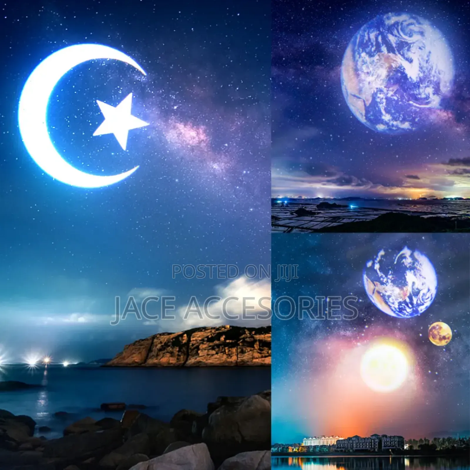 2 In 1 Earth Moon Projection Lamp