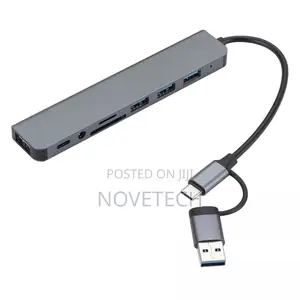 Usb C Hub 8-in-1 Type C Usb C Laptops