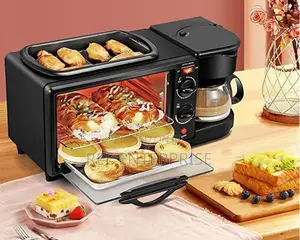3 in 1 Breakfast Maker; Toaster,Oven, Coffee Maker