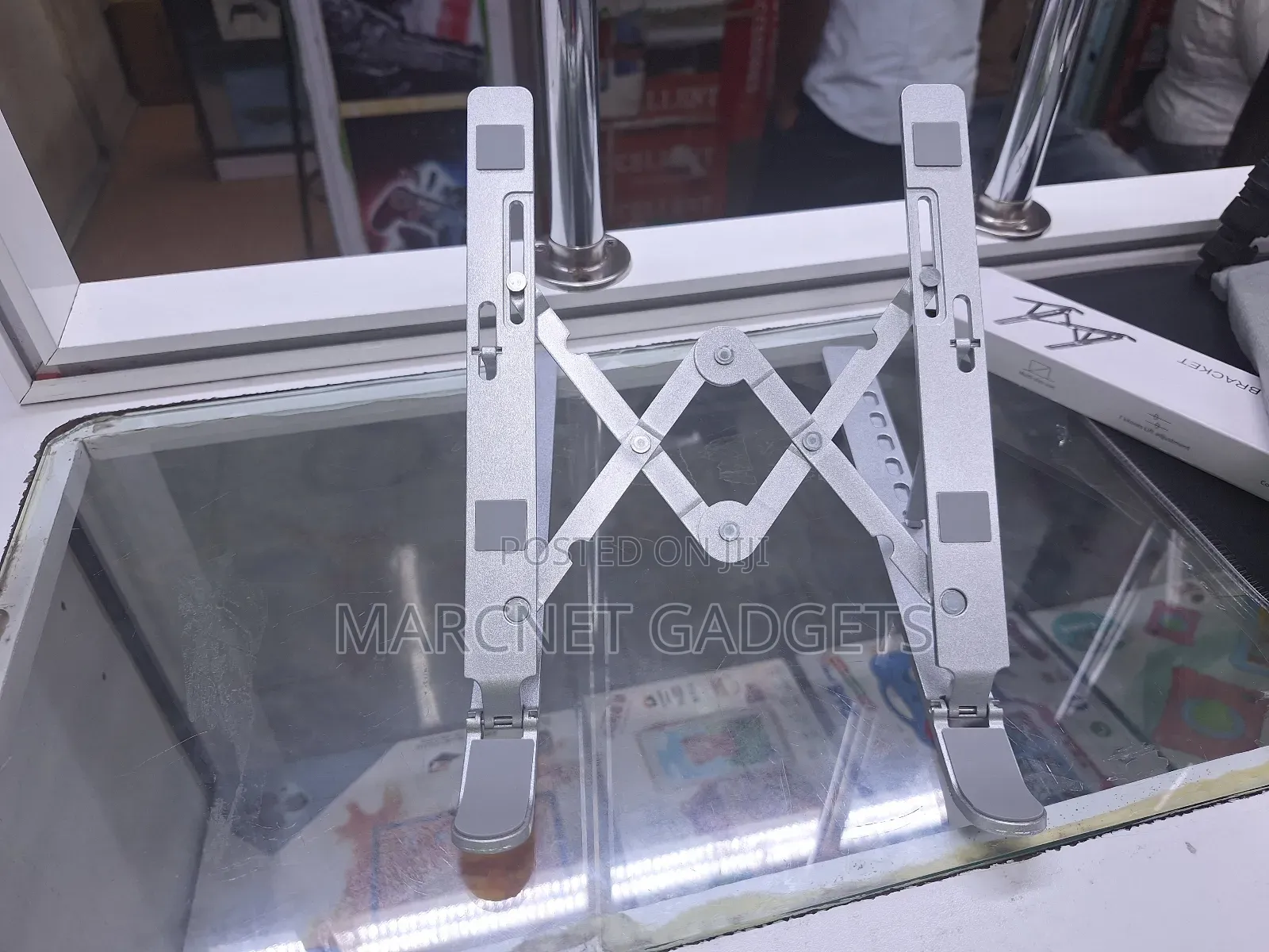 Silver Metallic Laptop Stand