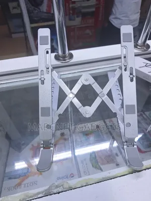 Silver Metallic Laptop Stand