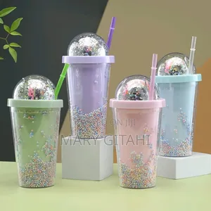 450ml Acrylic Smoothie/Party Cup With a Straw * at 