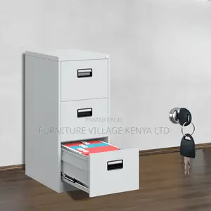 Office Cabinet:Three-Drawer Metal Storage Pedestal Cabinet
